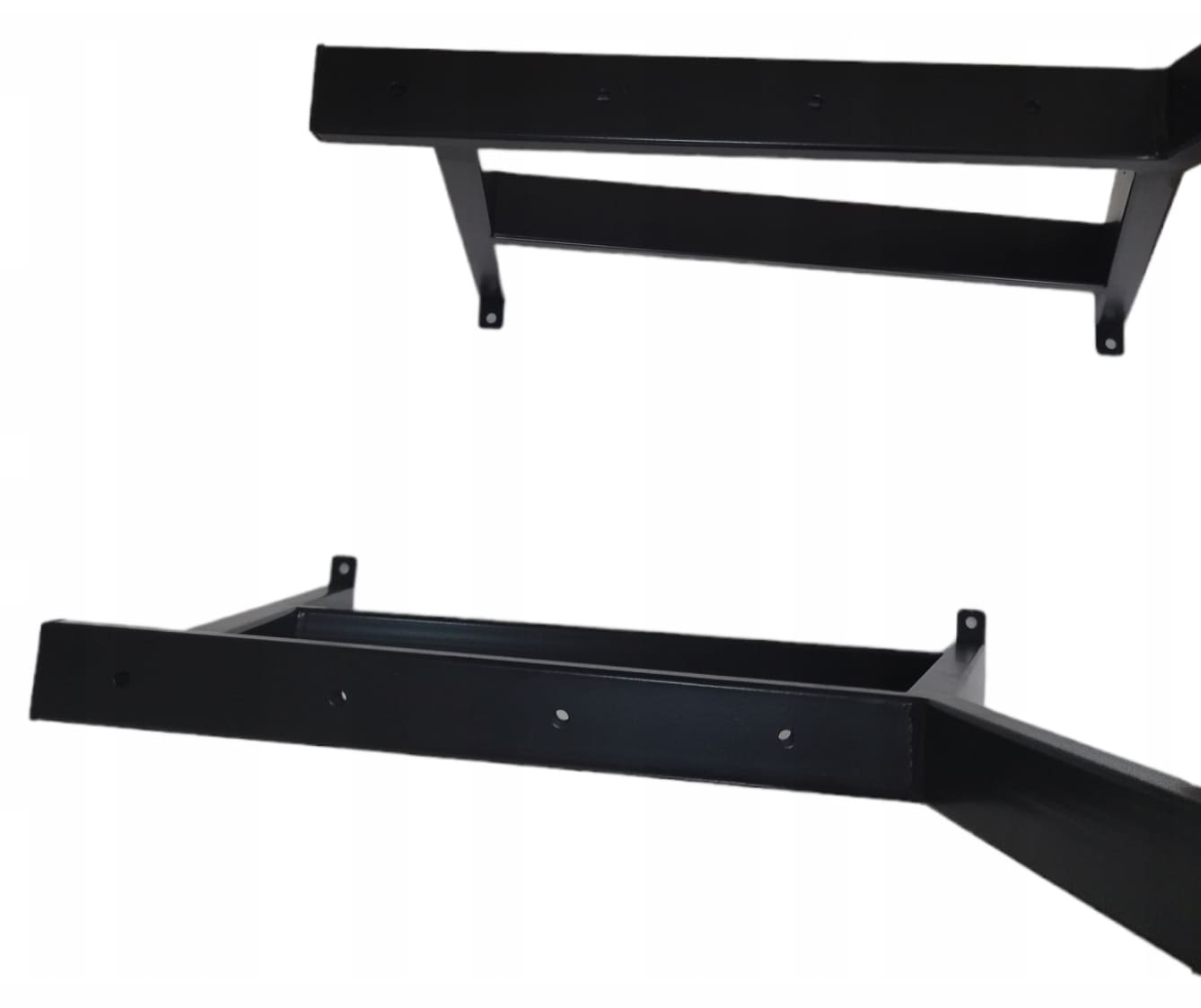Steel legs for bench, 2 pieces, black powder-coated, seat height 41 cm, seat depth 36 cm, total height 80 cm