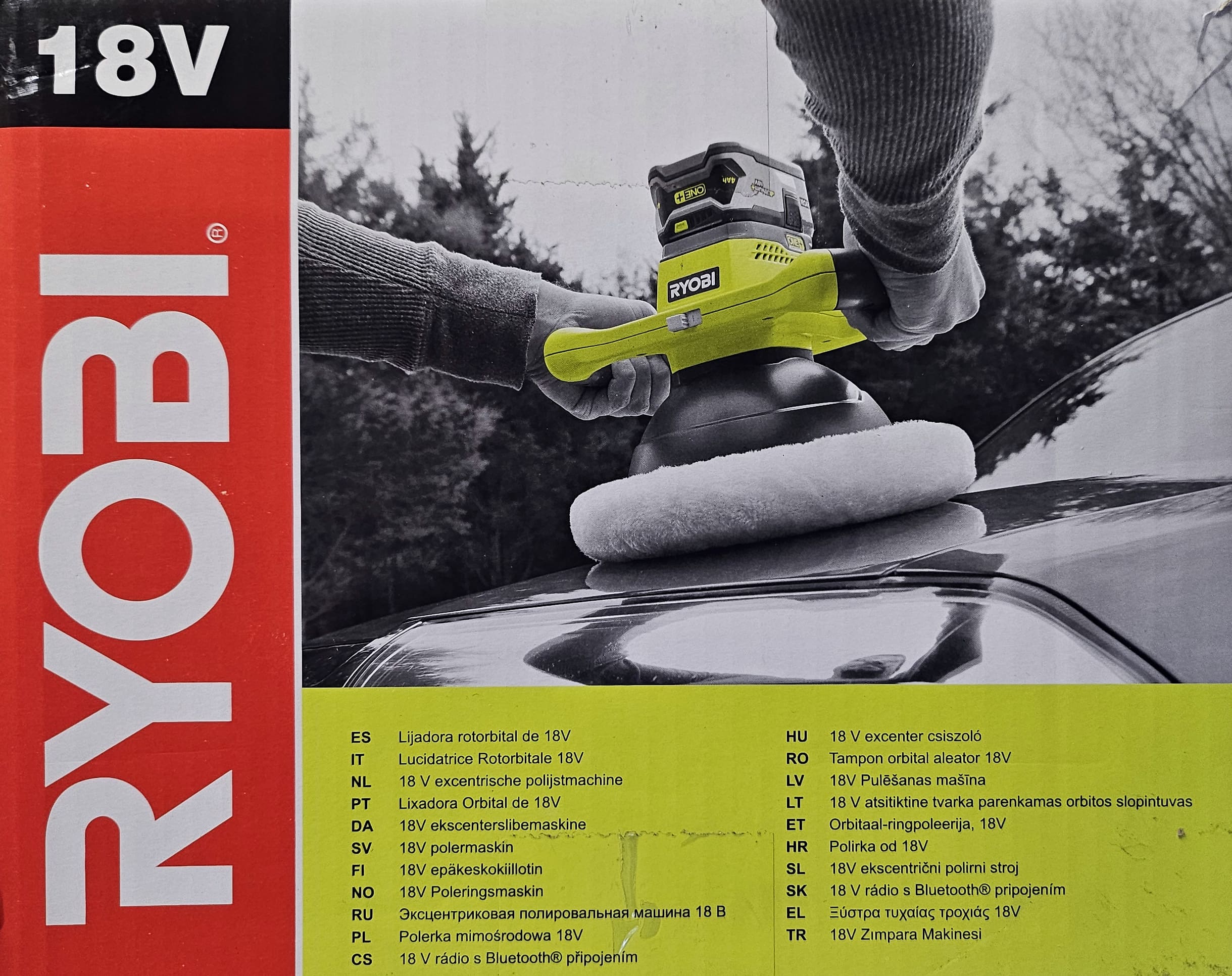 Orbital polisher, 18V ONE+, 2500rpm, battery powered (no battery included), Ryobi