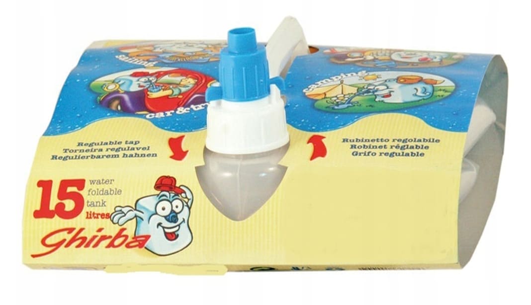 Water container, 2 pcs collapsible containers of 15L each for drinking water, with tap, PVC plastic