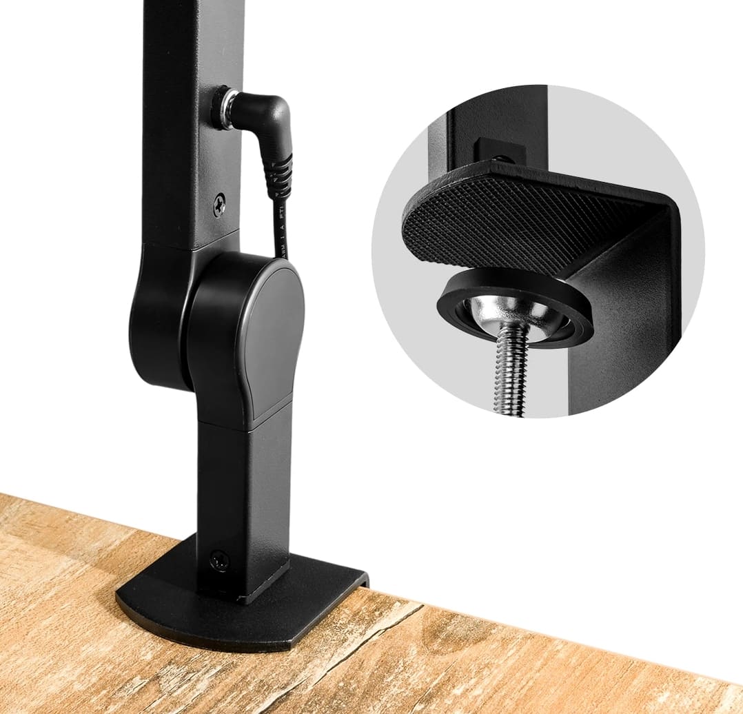 Glow D1 Adjustable Black Desk Drafting Lamp 24W, Spacetronik