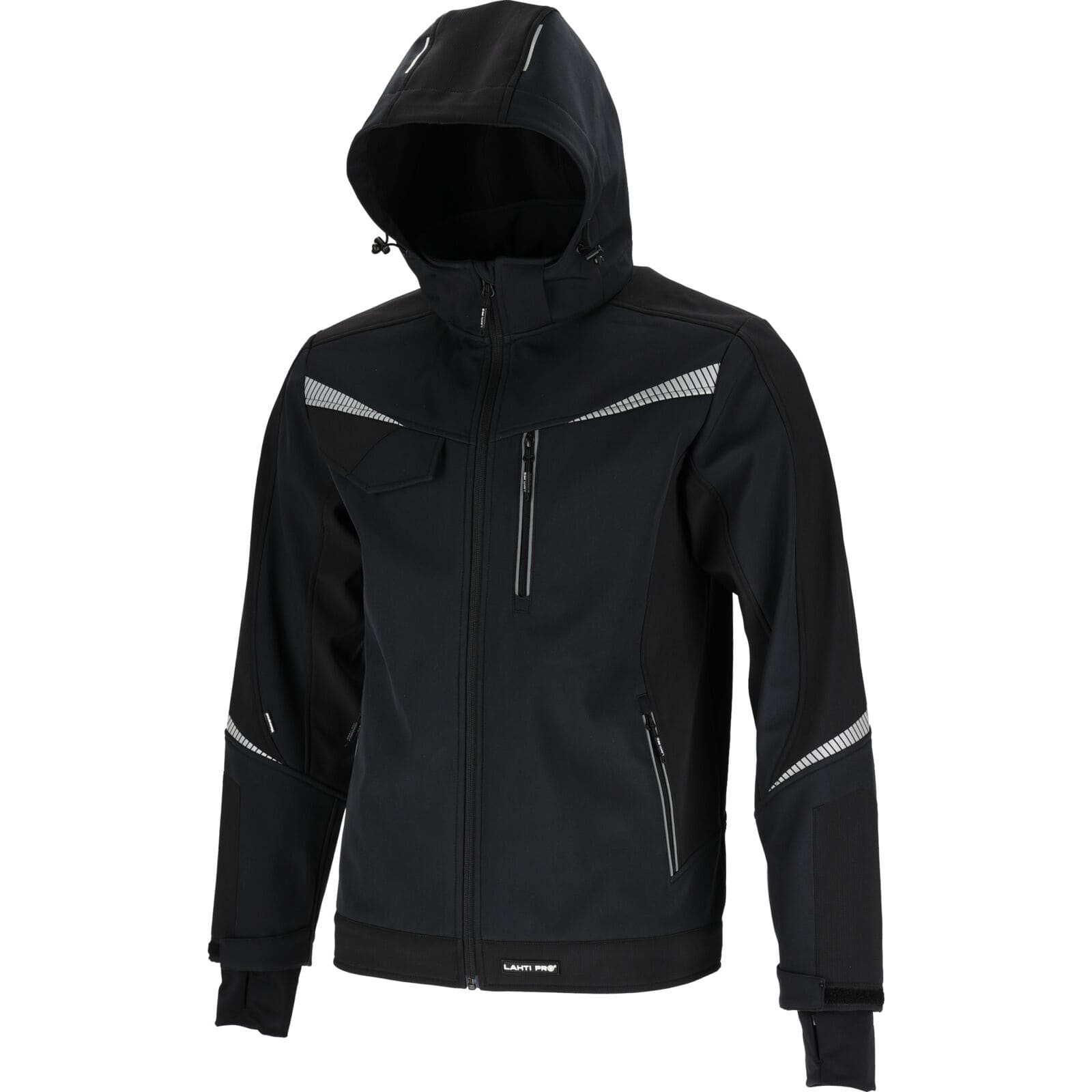Softshell Jacket, Hood, Black, CE, LAHTI
