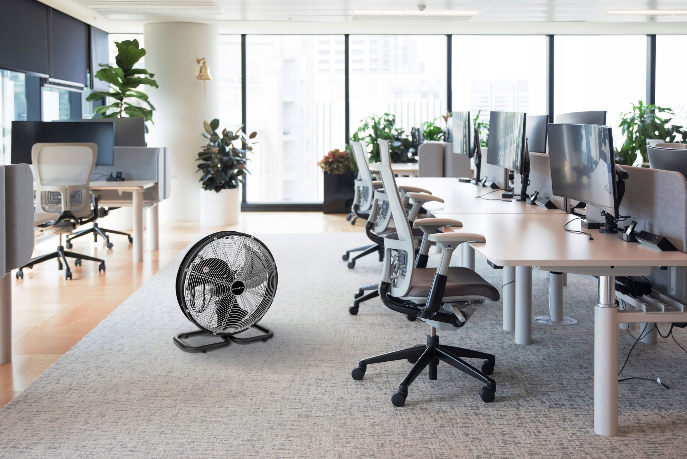 Axial fan 120W 45 cm (18) floor model, strong floor fan 6300 m³/h, Climative Tornado 5B
