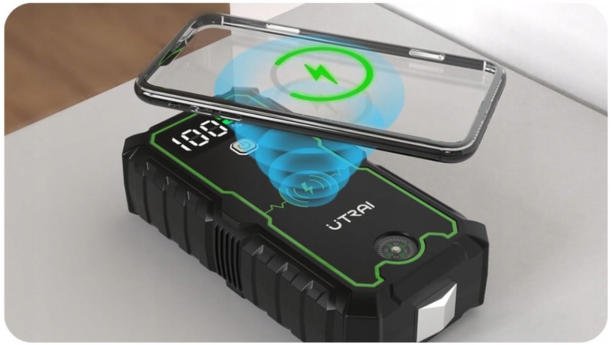 Super Kraftfull Powerbank och Booster för Snabbstart av Bilar, Starthjälp, 2500 A, 16000mAh
