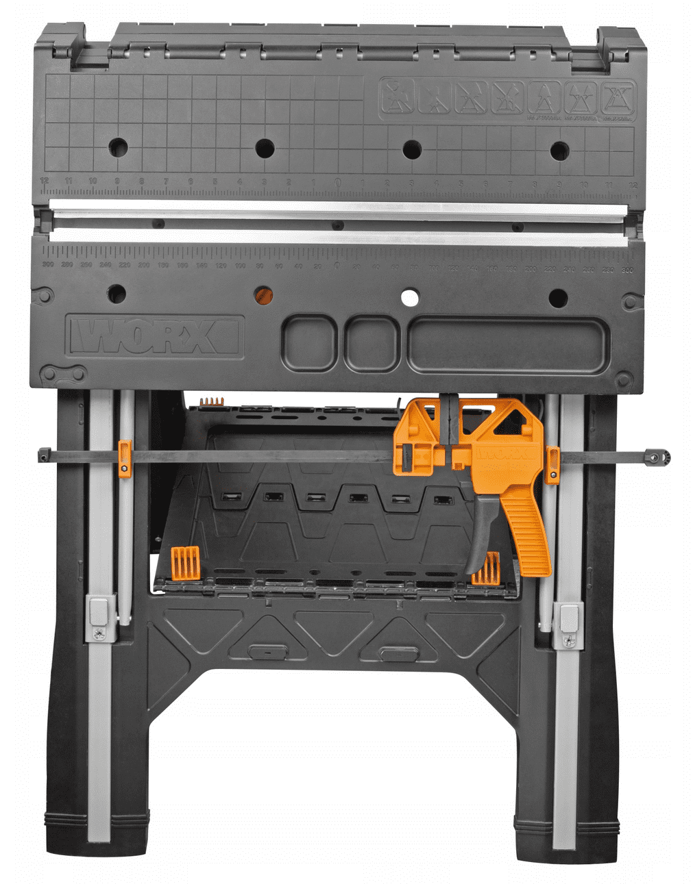Folding Multi-Function Work Table 787 x 635 mm Sawhorse 136 kg 2 Quick Clamps, WORX WX051
