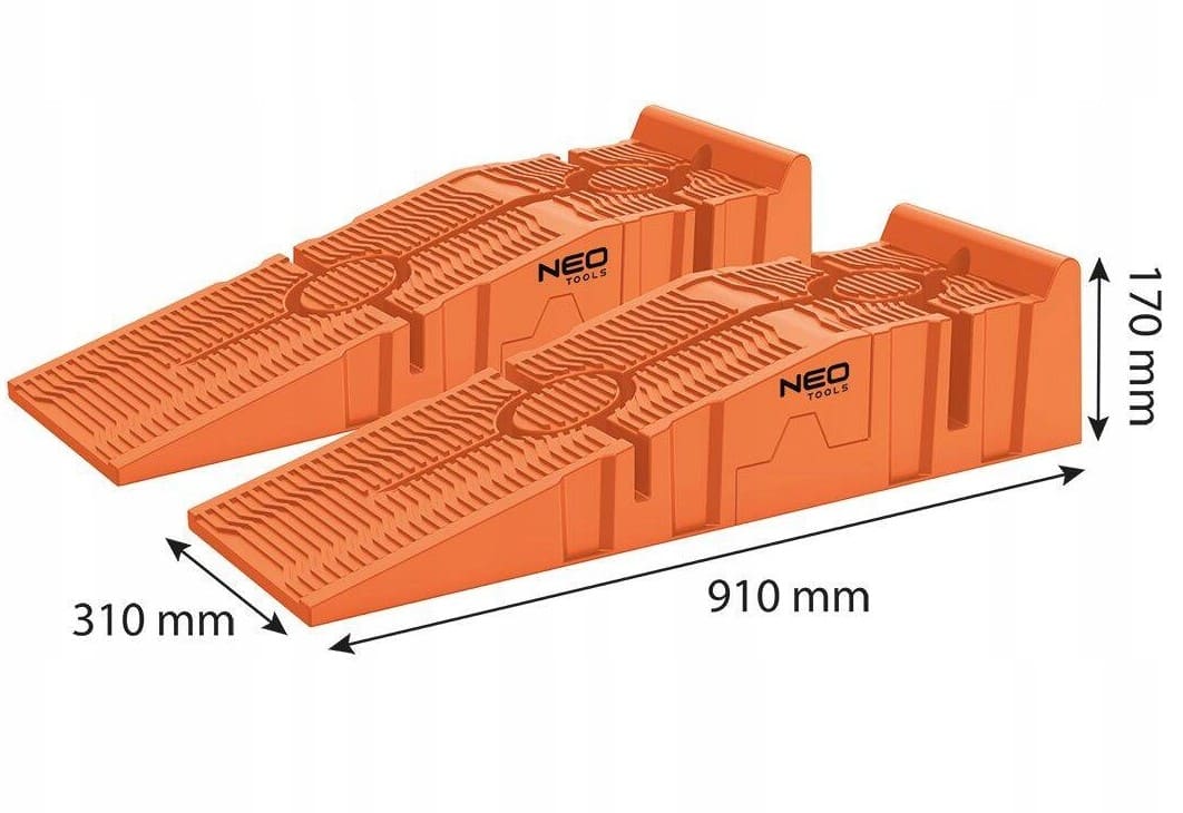 Vehicle Ramp 2 pcs – Foldable and Durable Ramp for Up to 3 Tons, NeoTools