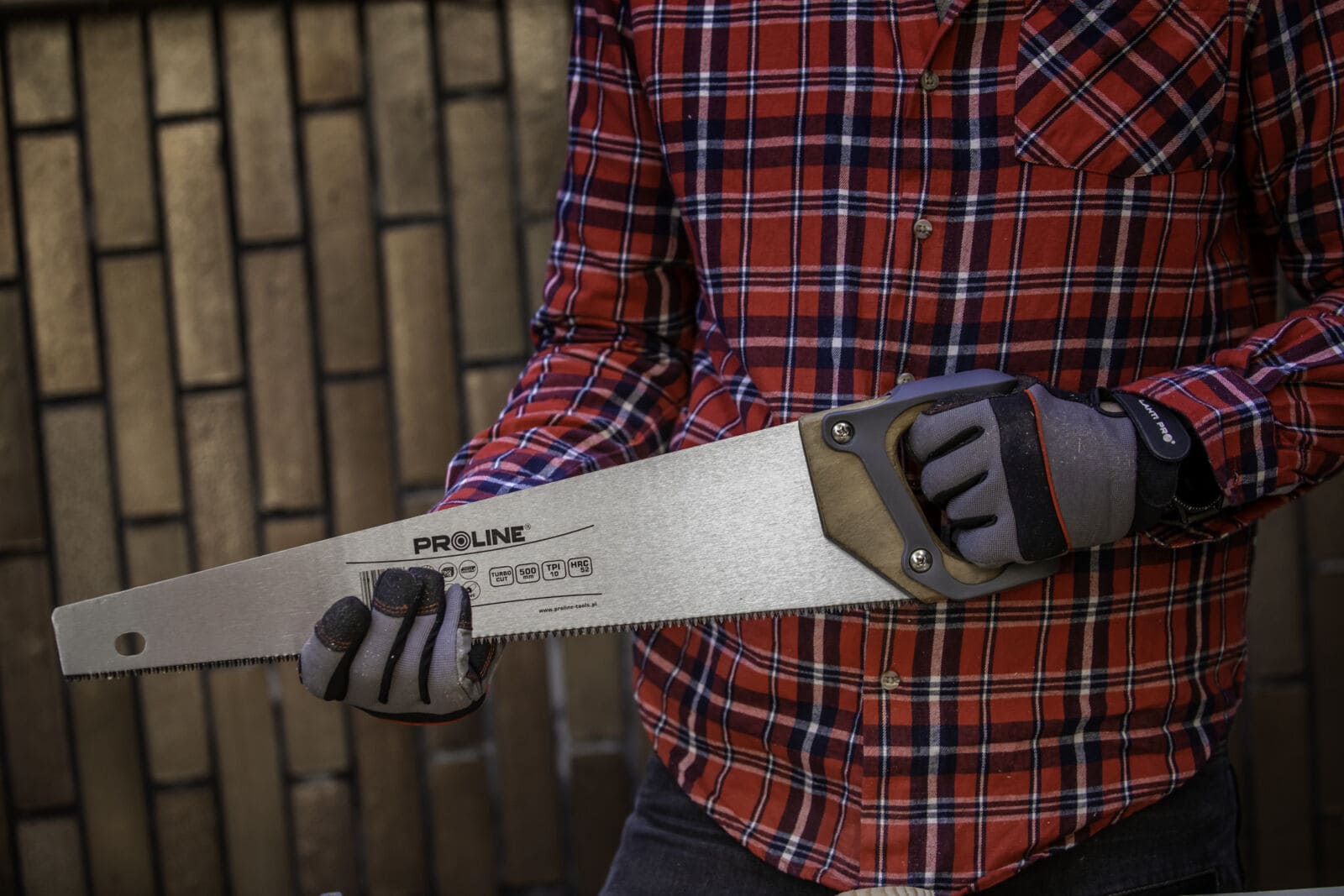 Handsaw 400 mm / 450 mm / 500 mm, 10TPI, Wood Handle with Rubber Grip, Turbo, for Wood and Plastic, Proline