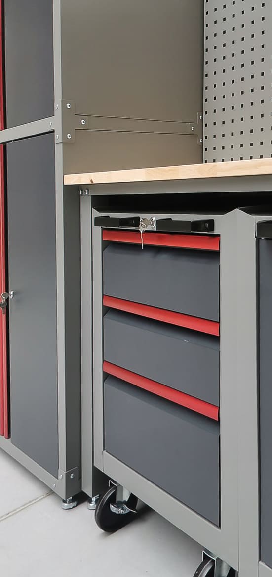 Verkstadsmöbler, komplett set för garage eller verkstad, Alfa 11, SEJFTI