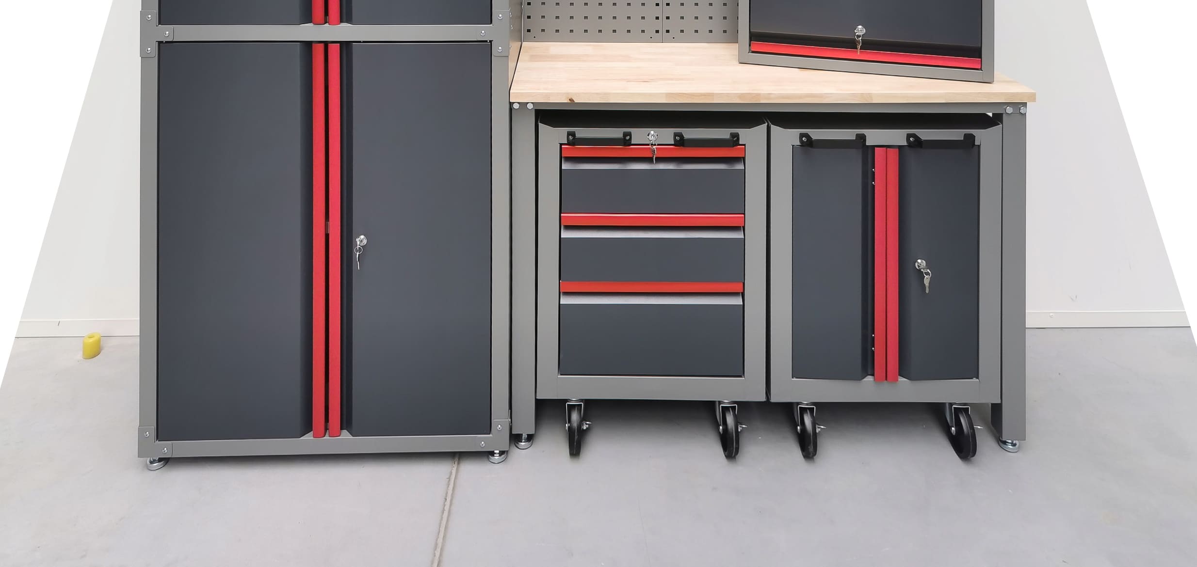 Verkstadsmöbler, komplett set för garage eller verkstad, Alfa 11, SEJFTI