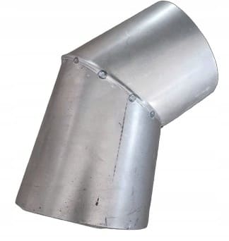 Rörböj för rökkamin, 45 grader 100 mm rökrör