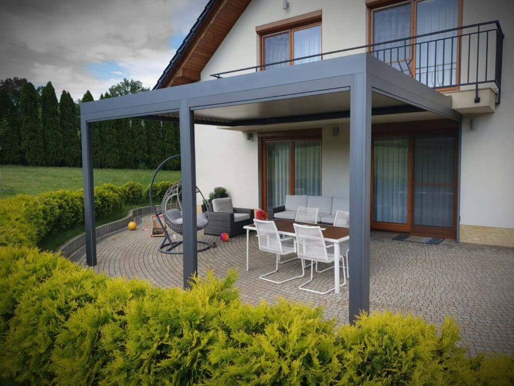 Pergola Aluminium COMFORT Luxe 3 x 3m with LED, Freestanding, Alluminio