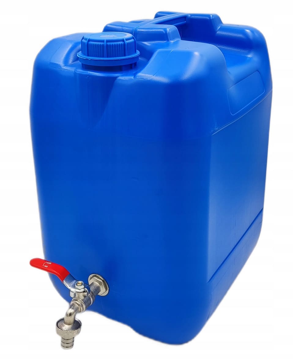 Water Container 20L Tap, cap, Carrying Handle, blue, 27 x 24 x 38.5 cm