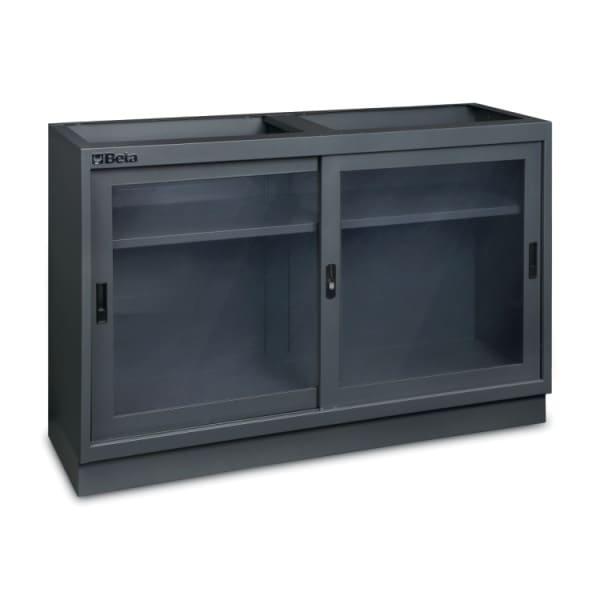 Verktygsskåp 1360 mm med 2 polykarbonatdörrar och justerbar hylla, BETA Tools