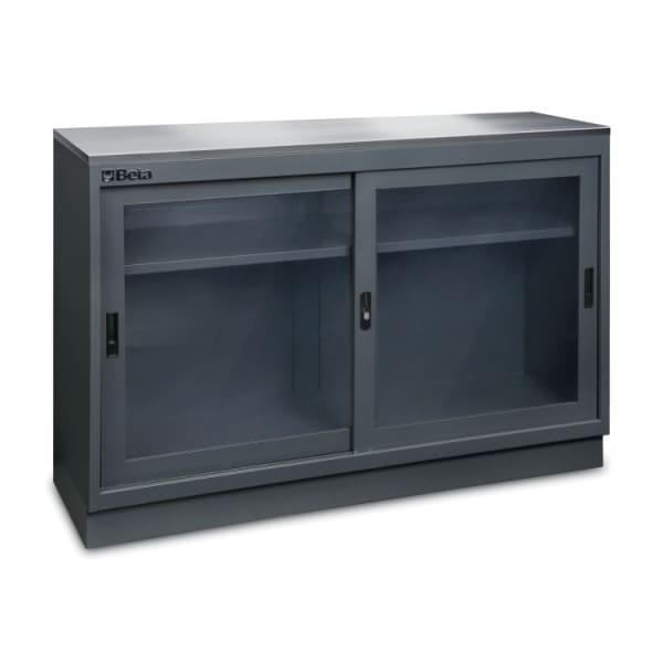 Verktygsskåp 1360 mm med 2 polykarbonatdörrar och justerbar hylla, BETA Tools
