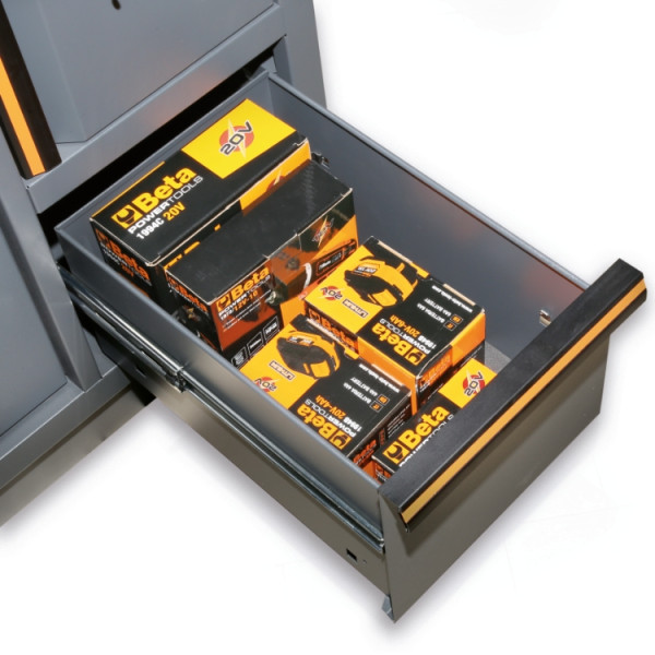 Tool Cabinet with Charging Module, Pull-Out Side Compartment and Ventilation, BETA Tools