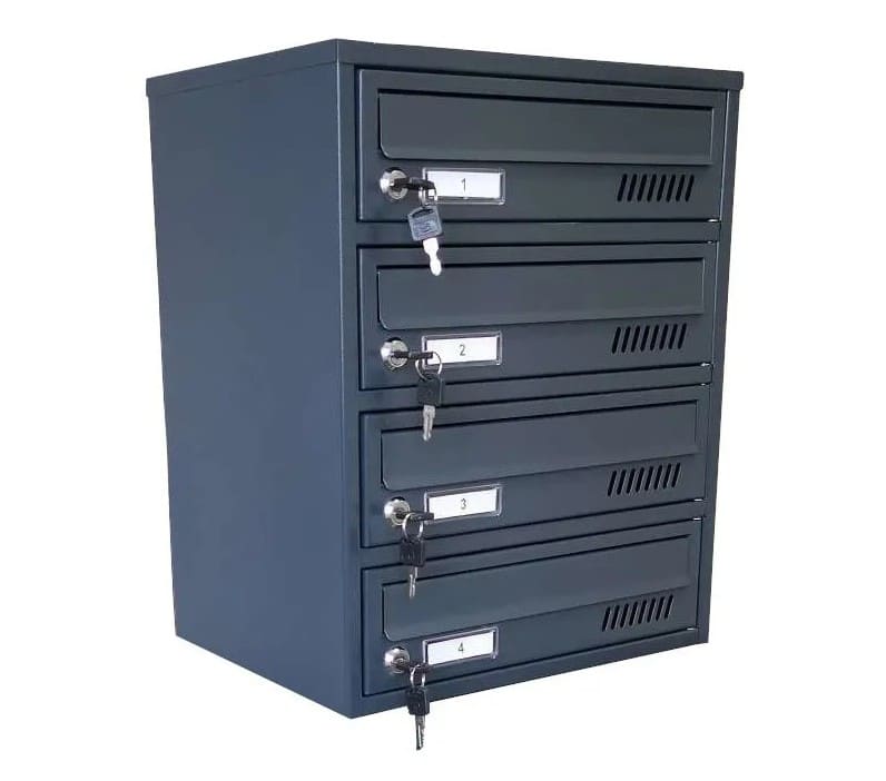 Mailbox, post box with 3-10 letter compartments, Florida mail sorting cabinet, EU compliant