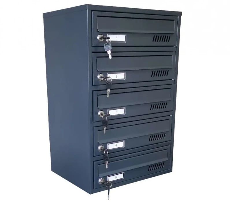 Mailbox, post box with 3-10 letter compartments, Florida mail sorting cabinet, EU compliant