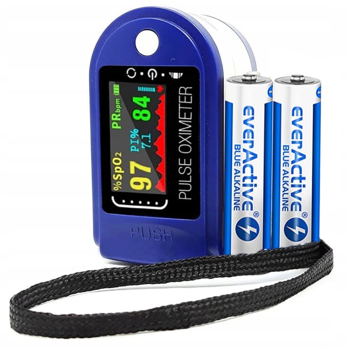Pulsoximeter, syremätare, färg OLED display, 30-250bpm