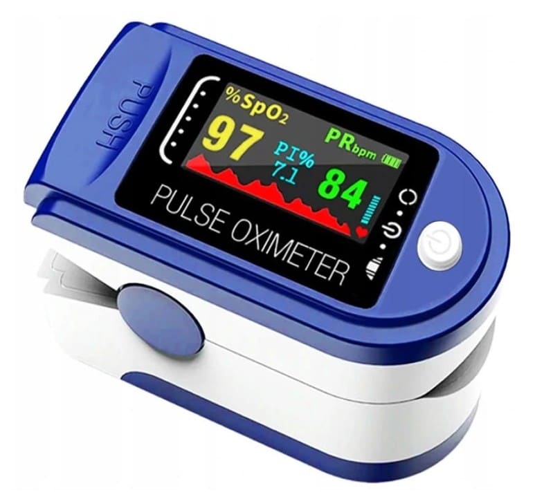 Pulsoximeter, syremätare, färg OLED display, 30-250bpm