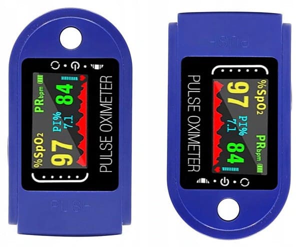 Pulsoximeter, syremätare, färg OLED display, 30-250bpm