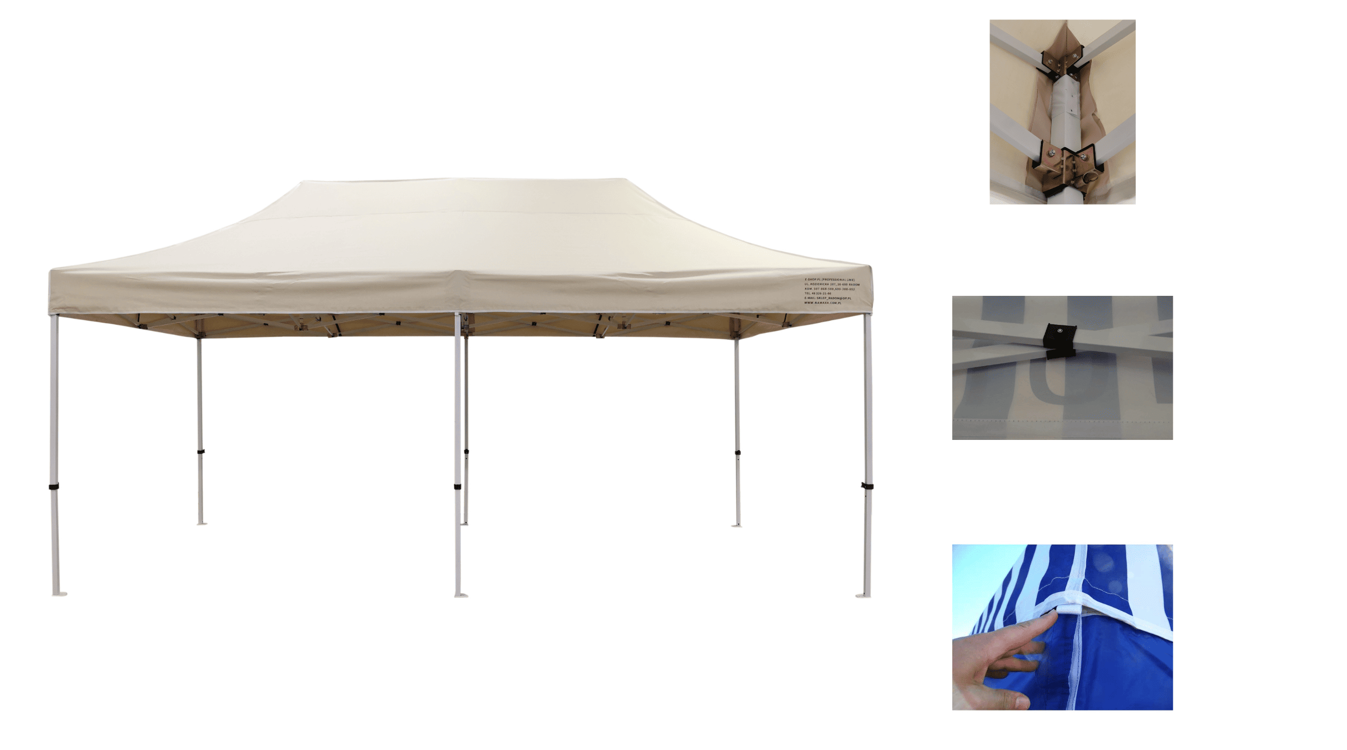 Premium Heavy-Duty 3 x 6m, 4 x 4 cm legs, Namaxa