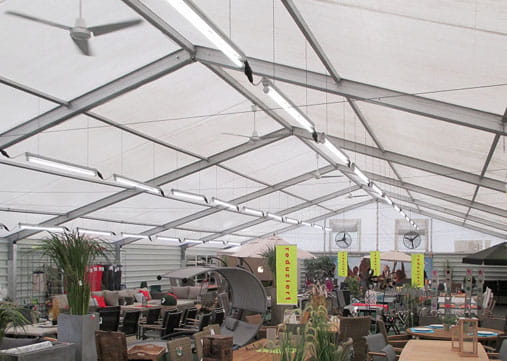Industrifläkt Tak Pendelmontage 142cm 15000m³/h 75W Värmeåtervinning, Fenne