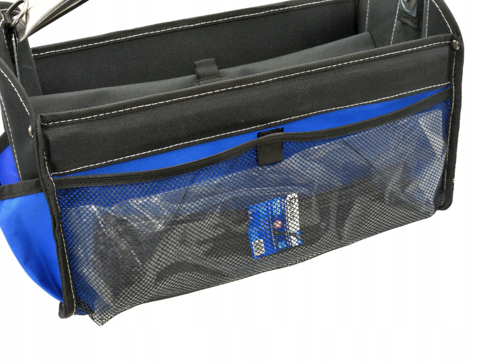 Tool Bag Open 49 x 23 x 28 cm, Metal Handle, 600D Polyester, Reinforced Bottom, Geko