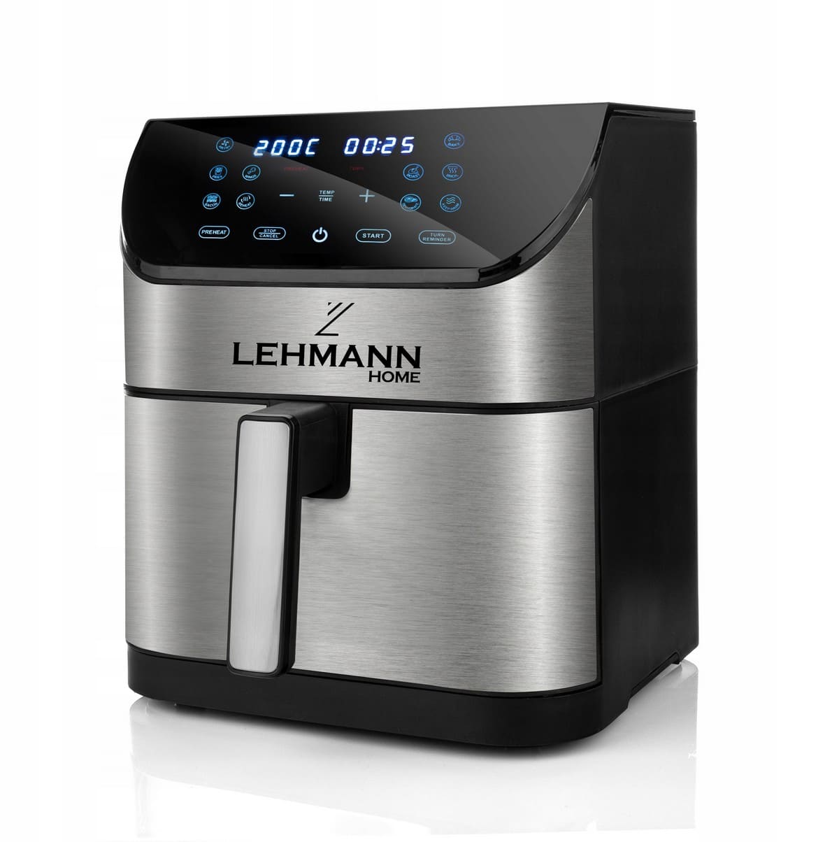 Varmluftsfritös Airfryer 8L – Hälsosam matlagning utan olja, 1800W, LCD, Lehmann Prokado