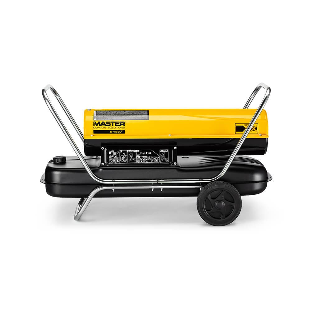 Dieselvärmare 44kW 900 m³/h 230V, Direktverkande Värmekanon med Vagn, Master