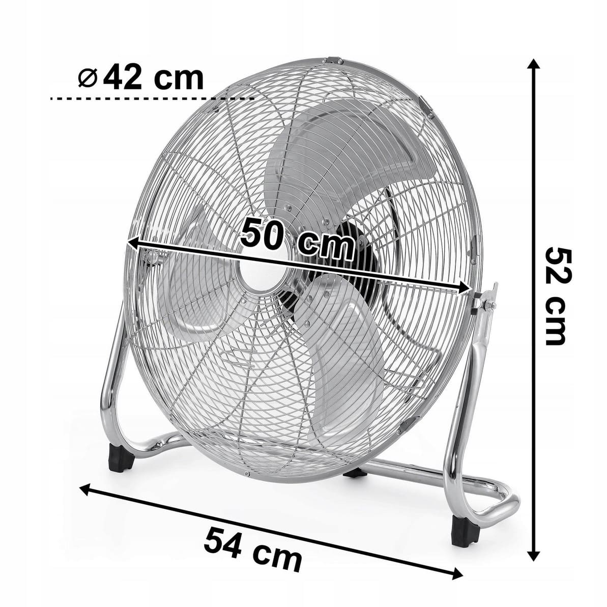 Stor kraftfull fläkt 50 cm (20) 120W, golvmodell, ganska tyst