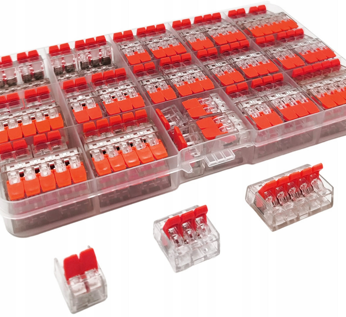 Quick-Lock Wire Connectors 76 pcs Mixed Sizes, QBA