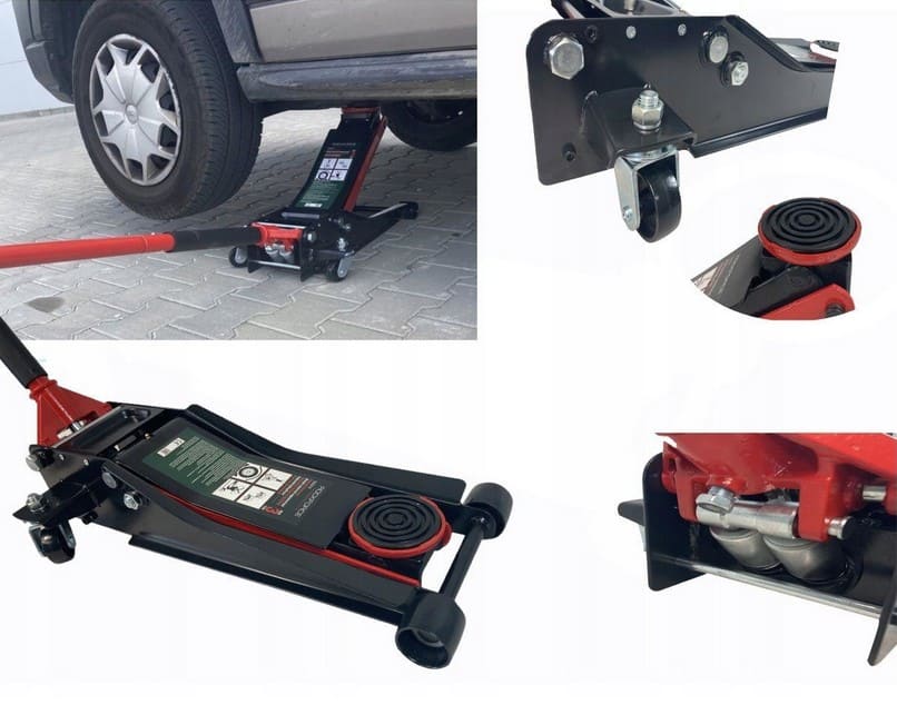 3T Hydraulic Floor Jack 75-510 mm, double cylinder, Rockforce