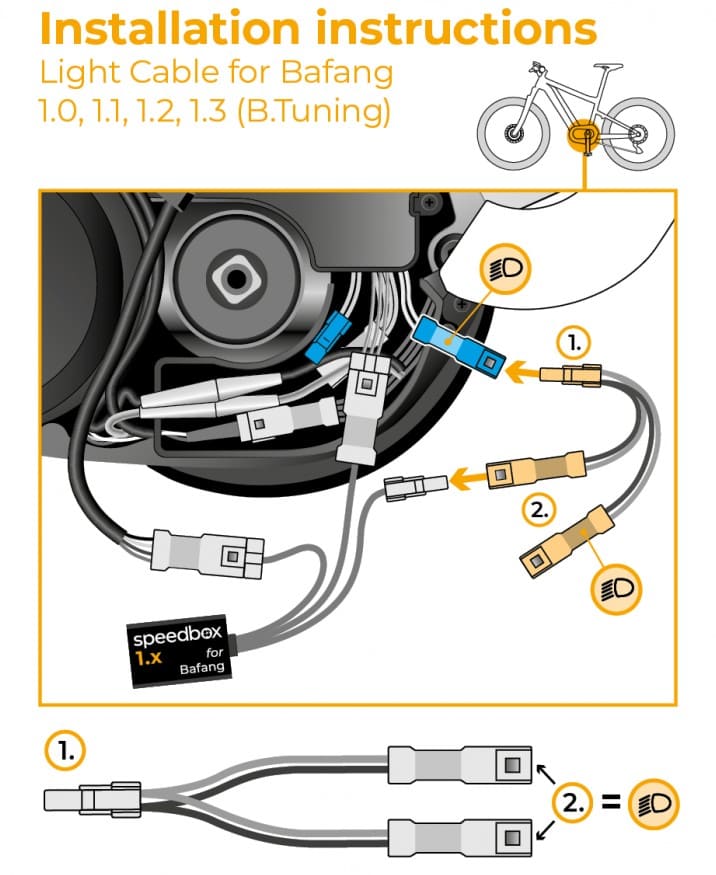SpeedBox 1.2 B.Tuning för Elcyklar med Bafangmotor (3-stiftskontakt), dubbla max hastigheten