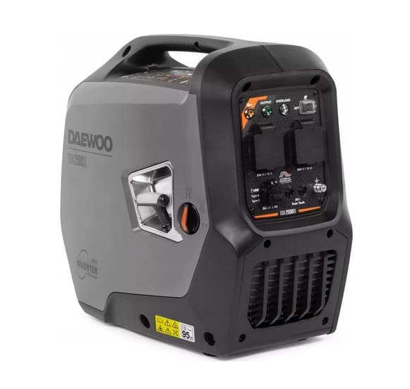 Inverterelverk 2 kW bärbart låg ljudnivå, 230V 50Hz, USB, 3.4hk, bensinmotor 79 cm³, Daewoo