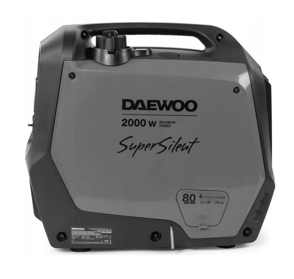 Inverterelverk 2 kW bärbart låg ljudnivå, 230V 50Hz, USB, 3.4hk, bensinmotor 79 cm³, Daewoo