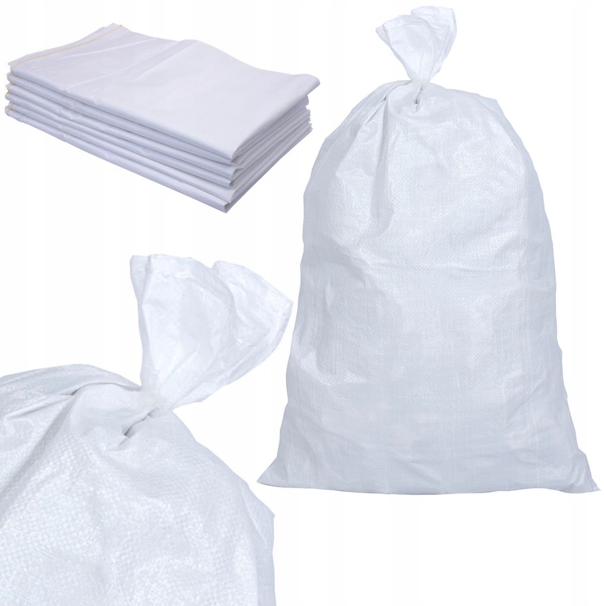 Sandbag 50 pcs, for Flood Protection or Storage 50 x 80 cm, 25 kg 80L