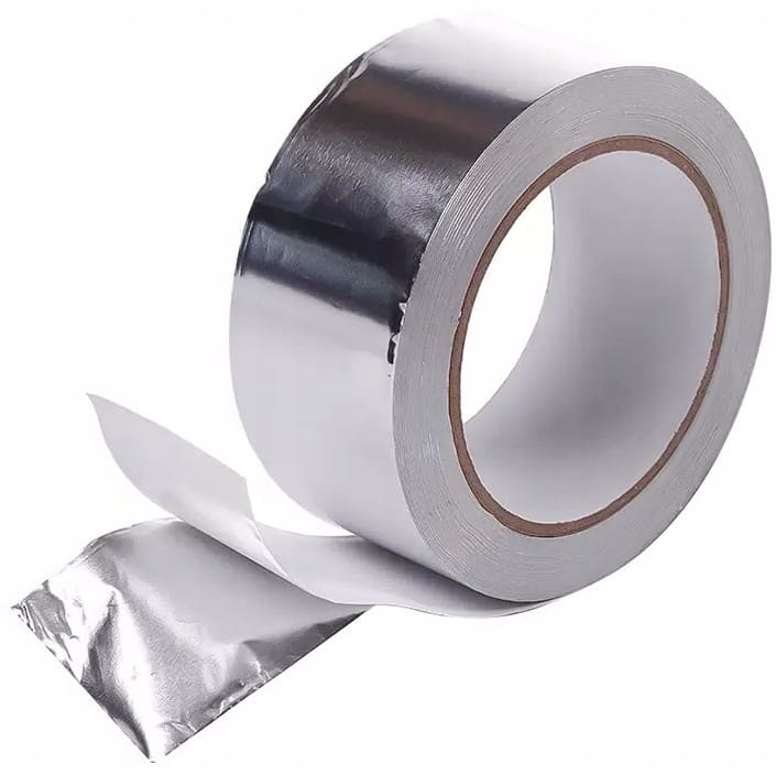Aluminiumtejp självhäftande 100 mm x 50m – upp till 120°C, alutejp, tätningstejp metall