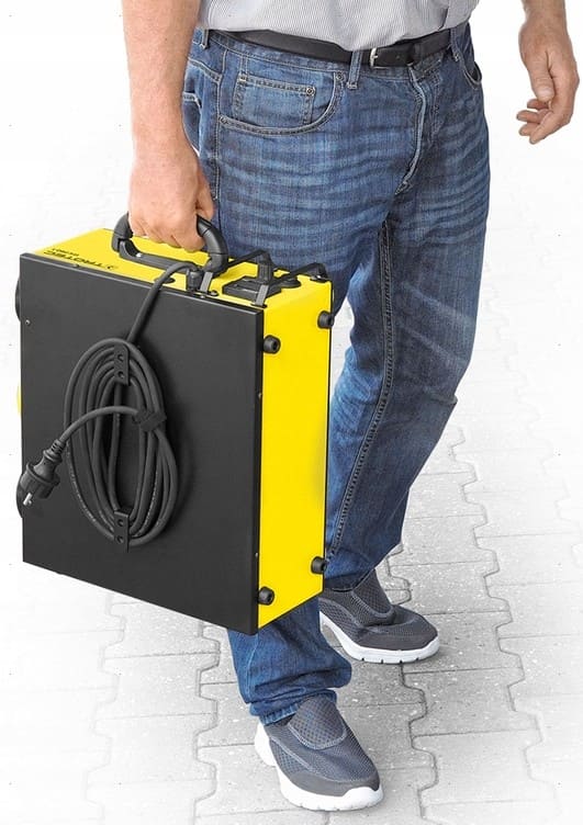 Radialfläkt, lätt bärbar fläkt 1250 m³/h, 1050 Pa, 170W, 6 kg golvtorkfläkt, Trotec