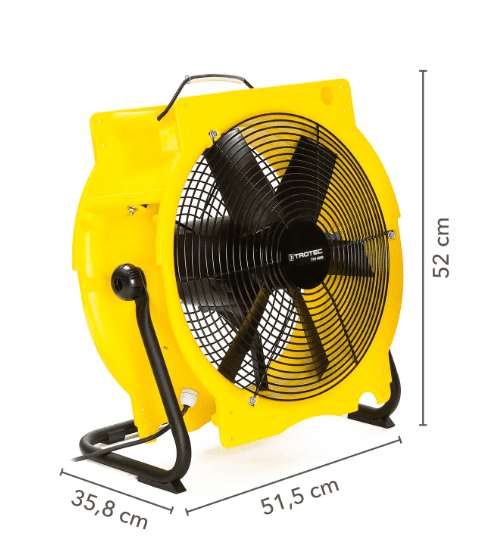 Högpresterande fläkt 51 cm 4500 m³/h, Trotec