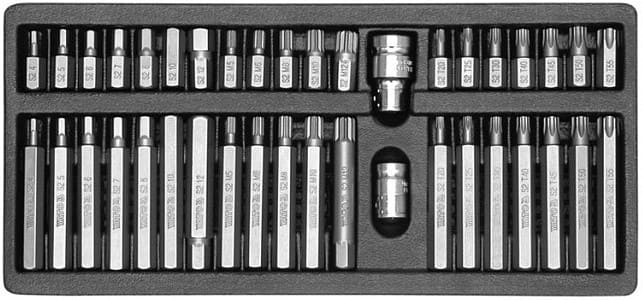 Tool set HEX Keys TORX Spline, 40 Pieces, Metal Case, YATO