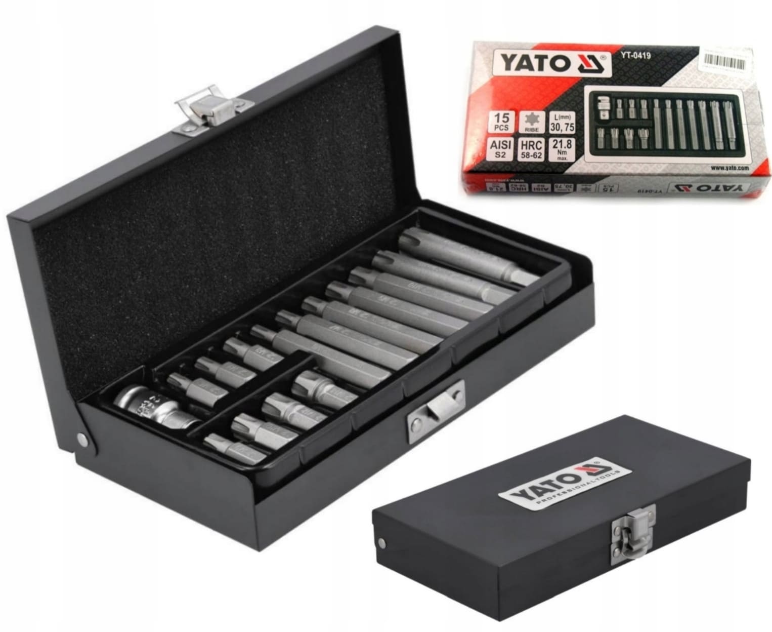 Ribe Bit set 15-Piece, YATO