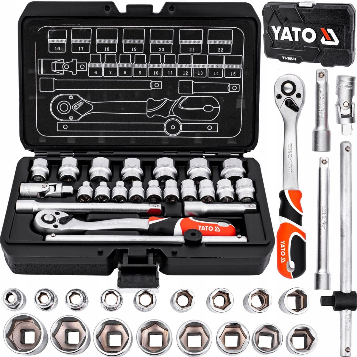 Tool set 3/822 Pieces, YATO