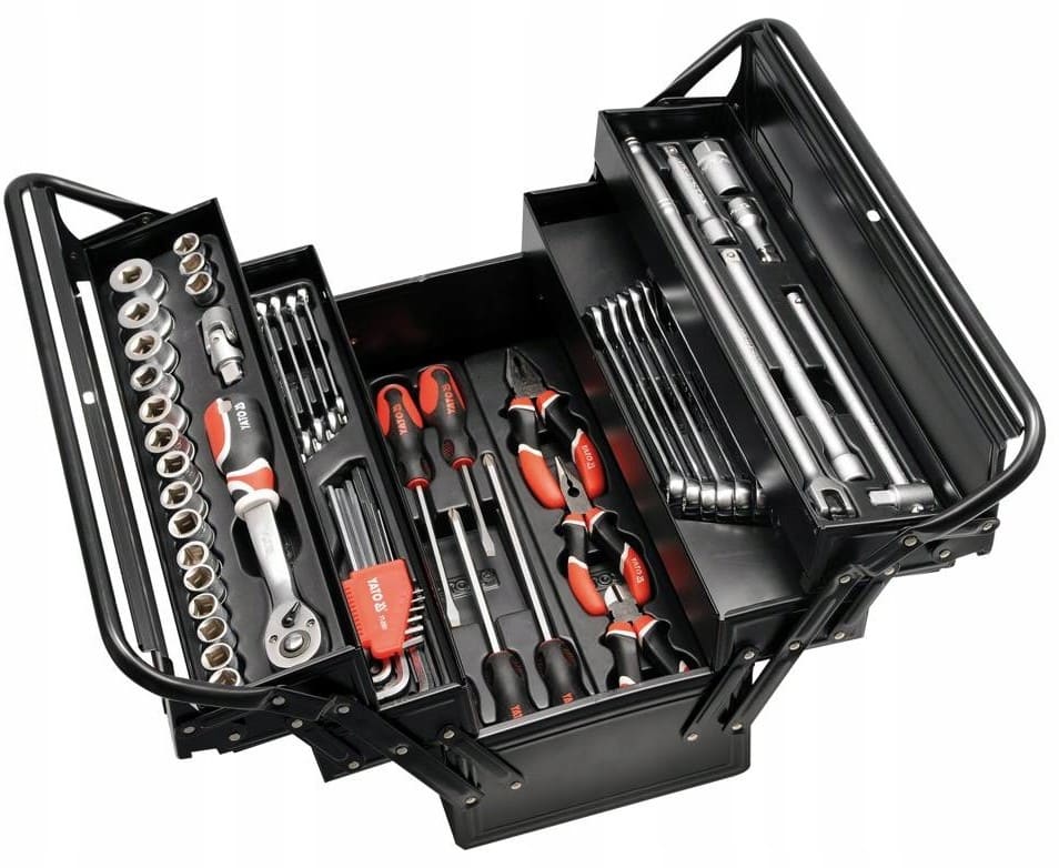 Tool Box with 62-Pieces Tools, Tool set, YATO