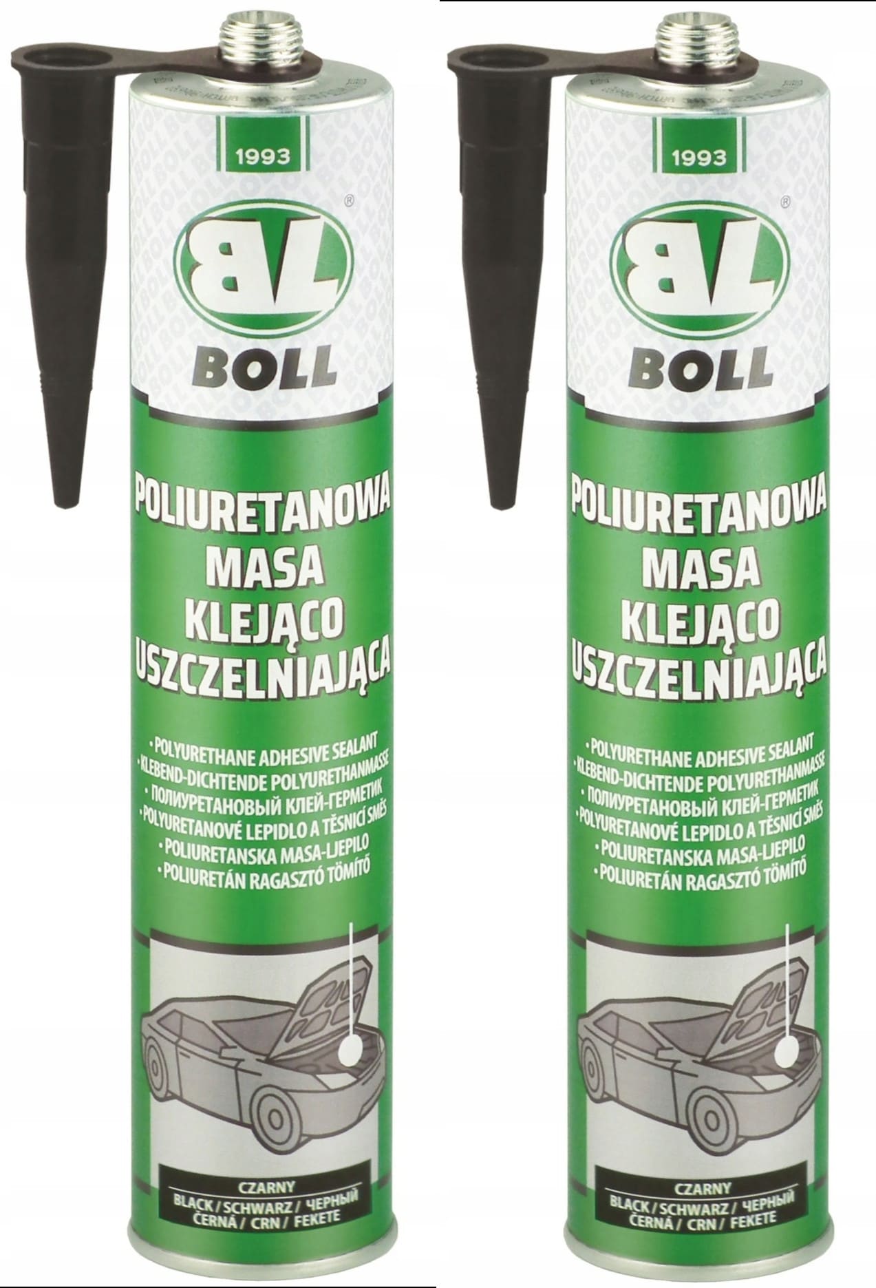 Polyuretanlim och tätmassa 2st, svart 310 ml, Boll