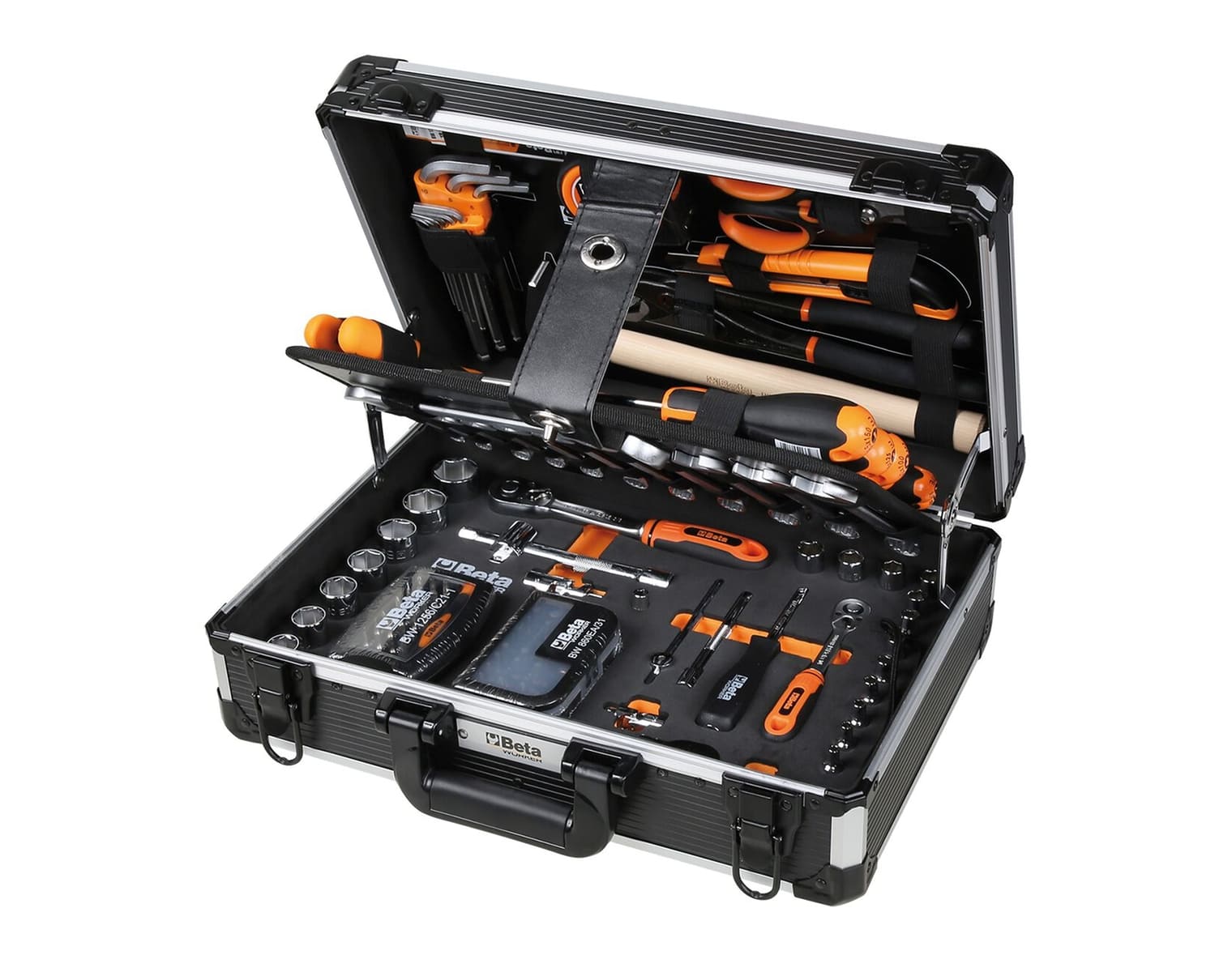 Tool Case 128 Pieces, Combination Wrenches, HEX Keys, Pliers, BETA Tools