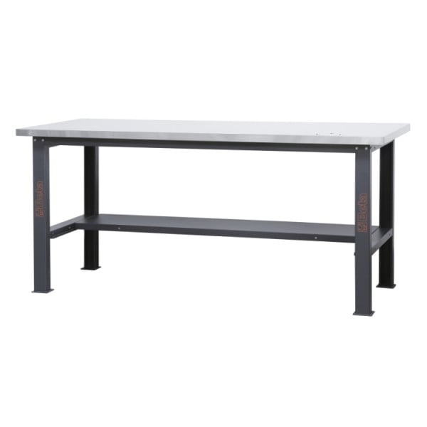 Arbetsbänk Enkel 2, 1m Rostfri MDF 1000 kg Golvfäste, BETA Tools