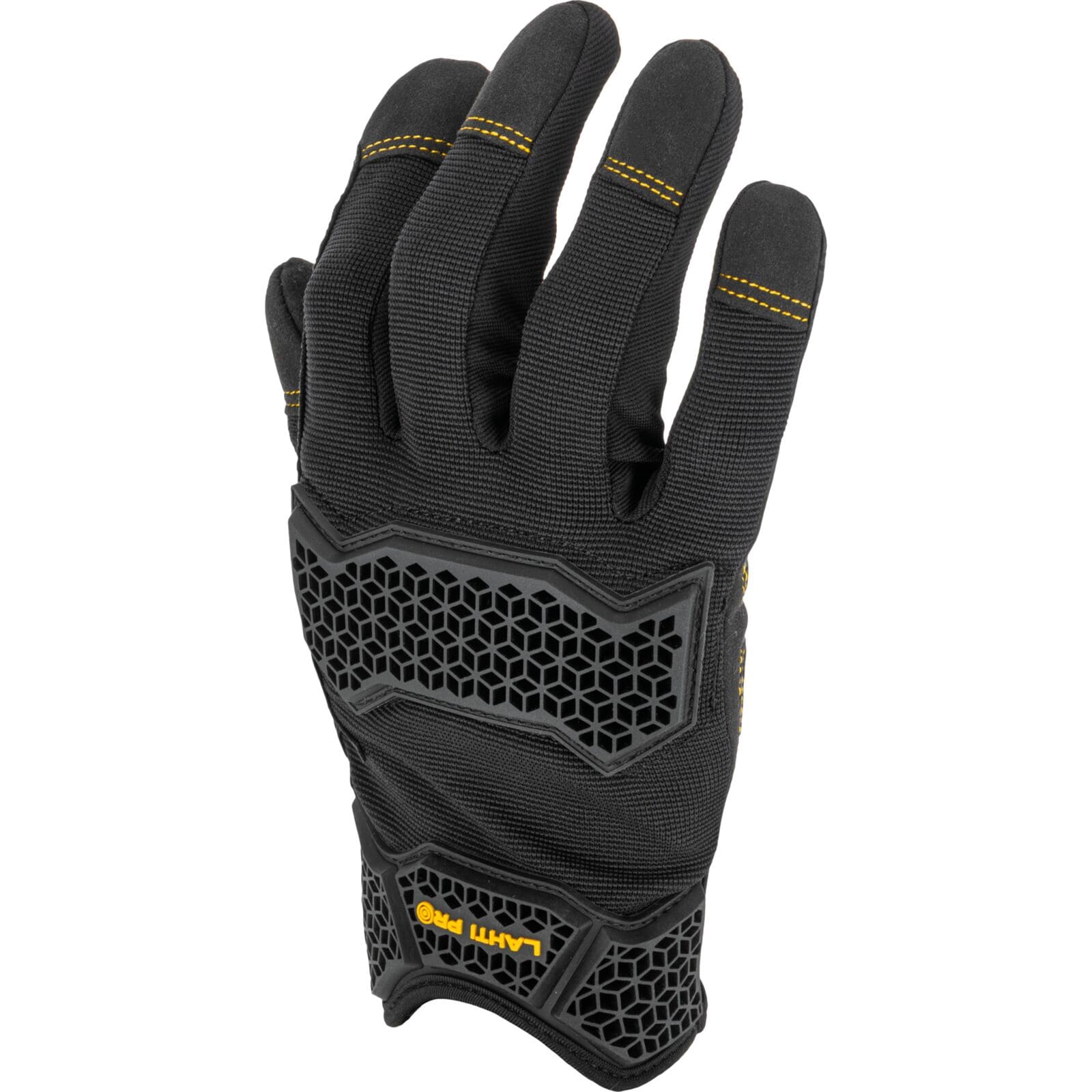 Work gloves with touch and silicone grip