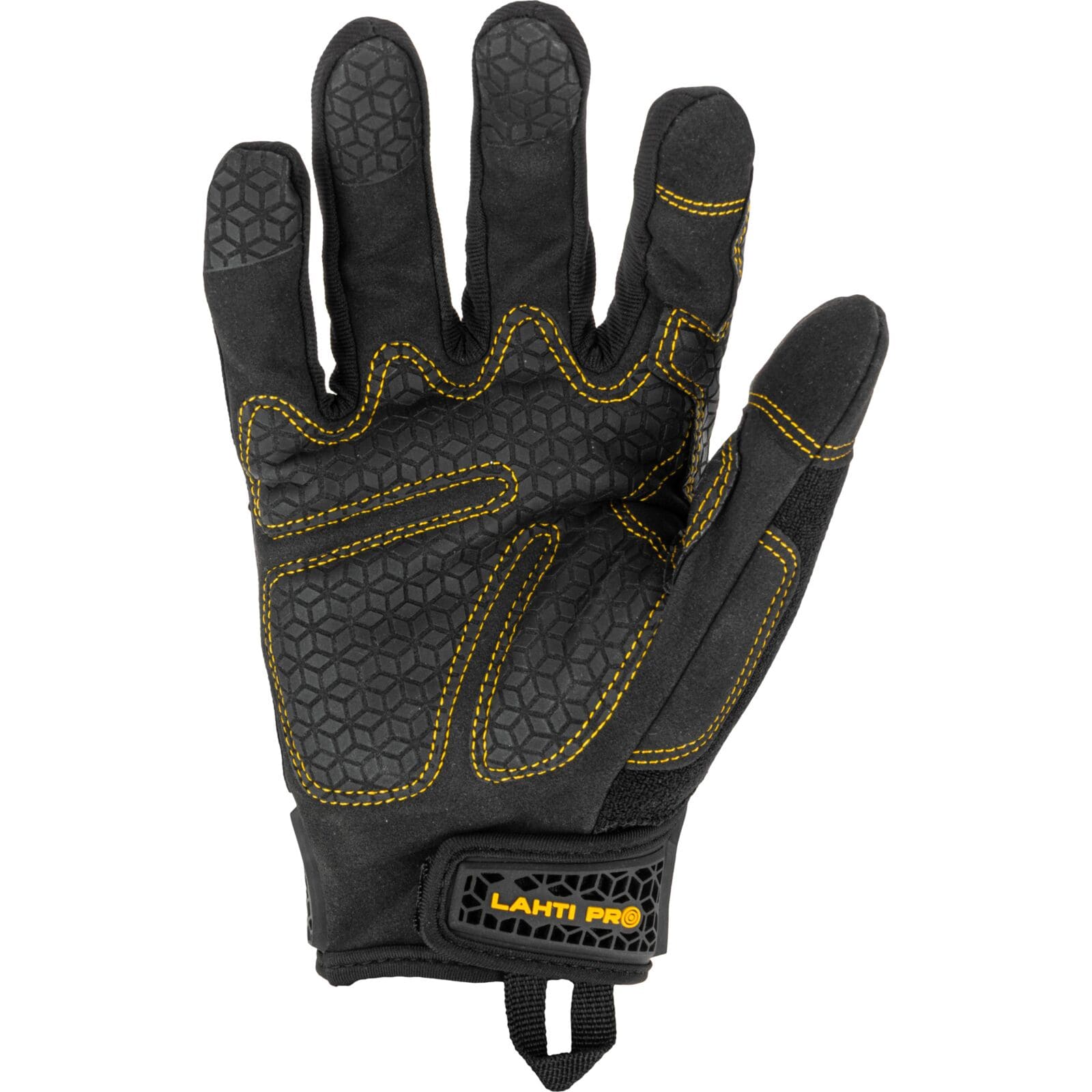 Work gloves with touch and silicone grip
