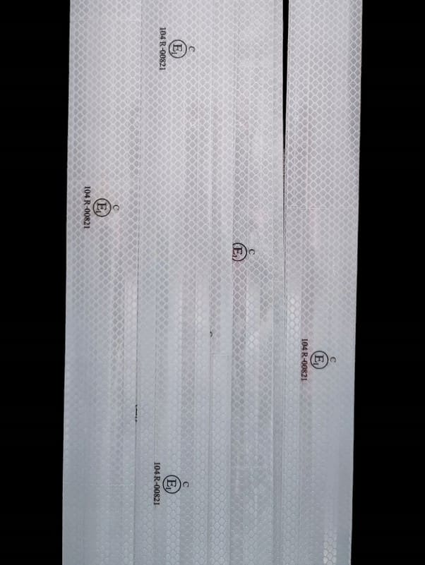 Reflective Tape 2 Rolls, 5m Each, 50 mm Wide, Silver/White, Self-Adhesive Tape for Professional Use, Paper Tech