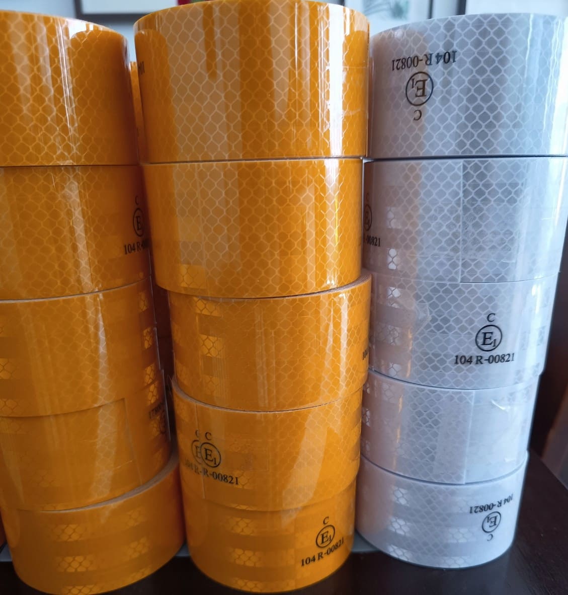 Reflective Tape 2 Rolls, 5m Each, 50 mm Wide, Silver/White, Self-Adhesive Tape for Professional Use, Paper Tech