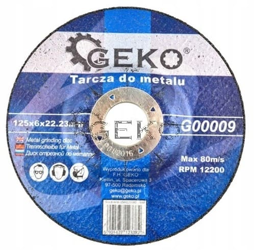 Slipskiva 20st för metall 125 x 6x22, grovkornig, Gecko